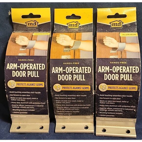 NEW MD Hands Free Arm Operated Door Pull Protects Against Germs 55402 - QTY 3 - Picture 1 of 3
